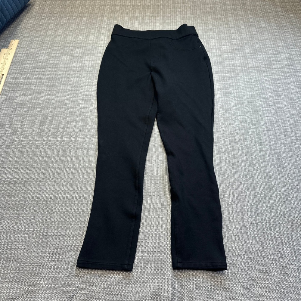 Spanx The Perfect Pant Slim Straight Leg Small‎ Black Ponte Knit Trousers